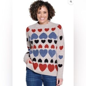 Tru luxe heart jacquard sweater ❤️💙❤️💙